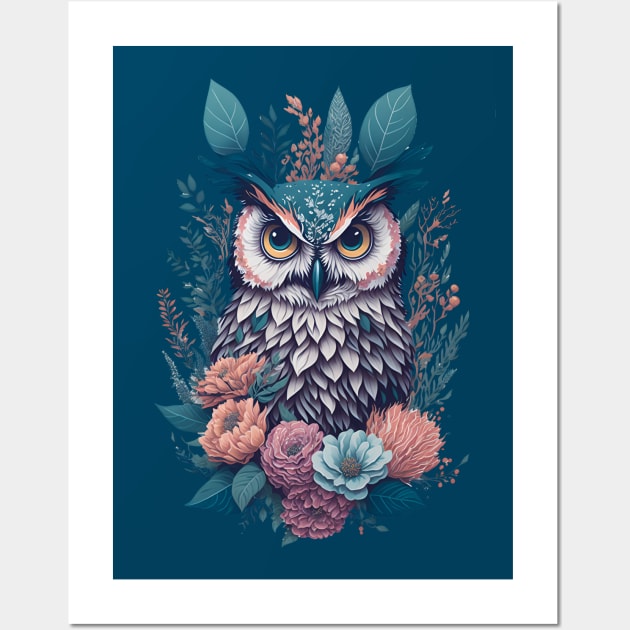 Retro Owl Wall Art by Zaawely